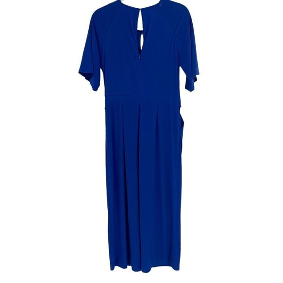 Laundry by Shelli Segal Women’s Size 8 Cobalt Blue Tie Front Jumpsuit Cocktail - Picture 4 of 14